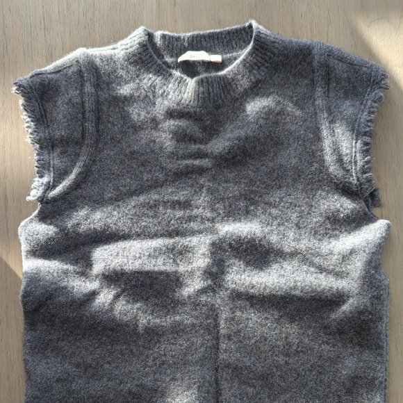 Faherty Charcoal Colette Sweater Tank S - Picture 1 of 3